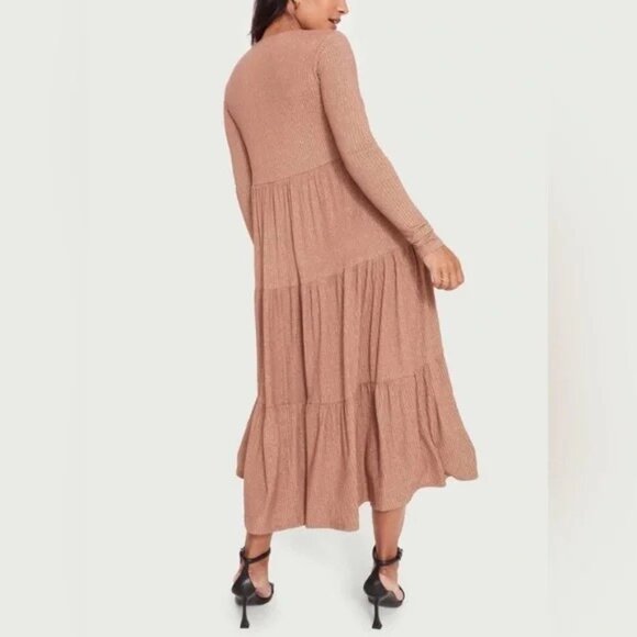 Hatch The Elise Dress in Auburn/Gold Lurex Size Small - Picture 2 of 5